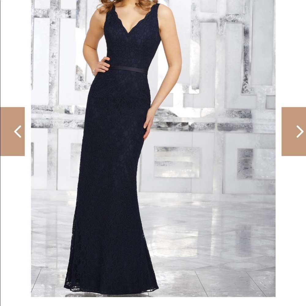 Morilee Black Lace Formal Dress